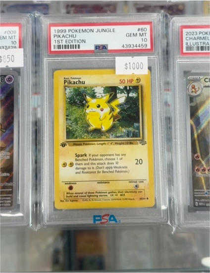 1999 Pokemon Jungle 1st Edition #60 Pikachu — front