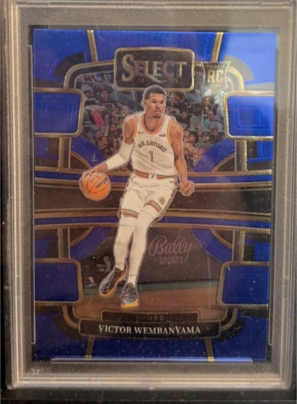 2023-24 Panini Select #87 Victor Wembanyama Blue Concourse Rookie — front