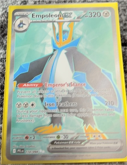 2025 Pokémon Phantasmal Flames #114 Empoleon ex — front