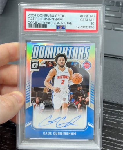2024 Donruss Optic #DSCAD Cade Cunningham Dominators Signature — front