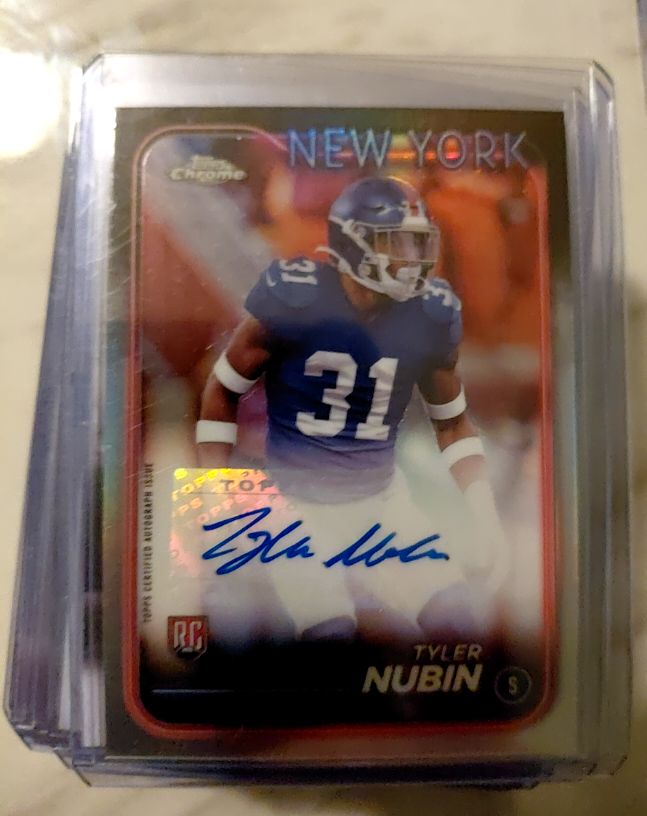 2024 Topps Chrome Rookie Autographs #RA-TNU Tyler Nubin — front