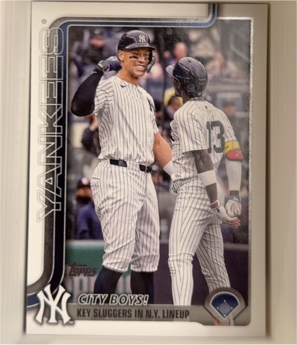 2025 Topps Update #US85 Aaron Judge & Jazz Chisholm Jr. — front