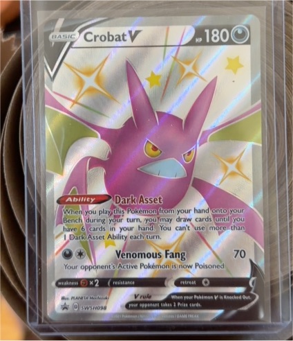 Pokémon TCG Sword & Shield Black Star Promo #SWSH098 Crobat V — front