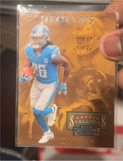 2023 Panini Contenders #13 Jahmyr Gibbs Rookie Stallions — front