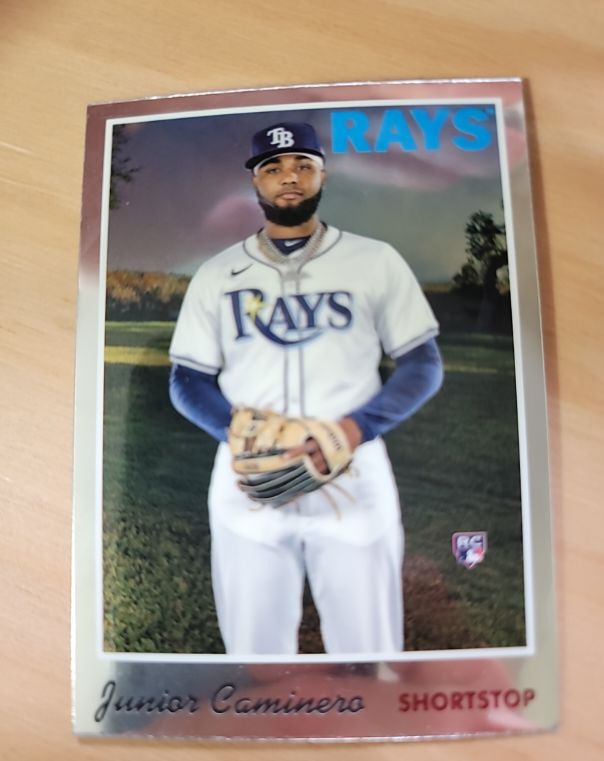 2024 Topps Chrome Lids Mitchell & Ness #17 Junior Caminero — front