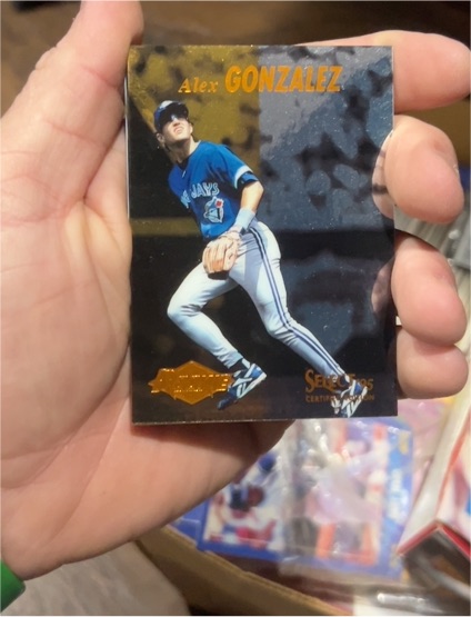 1995 Select Certified #112 Alex Gonzalez — front
