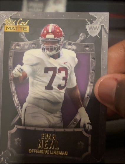 2022 Wild Card Matte Weekend Warrior #WW-15 Evan Neal — front