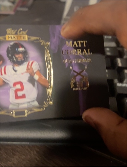 2022 Wild Card Matte Smoking Guns #SG-? Matt Corral — front