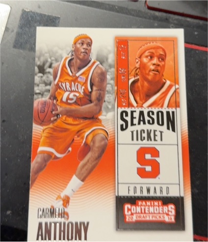2016 Panini Contenders Draft Picks #15 Carmelo Anthony Season Ticket — front