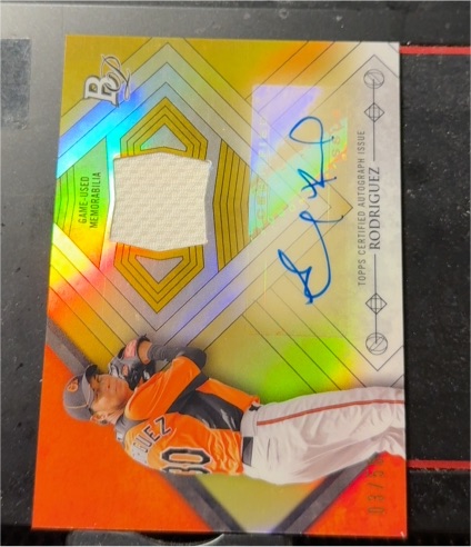 2014 Bowman Platinum #AR-ER Eduardo Rodriguez Relic Auto — front