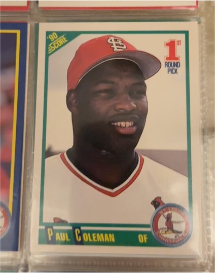 1990 Score #662 Paul Coleman — front