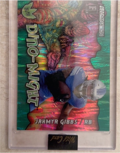 2023 Wild Card Alumination Dino-Might #AD-JG1 Jahmyr Gibbs — front