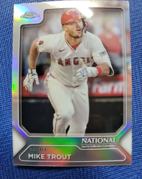 2025 Topps Chrome National Convention #MLB-11 Mike Trout — front
