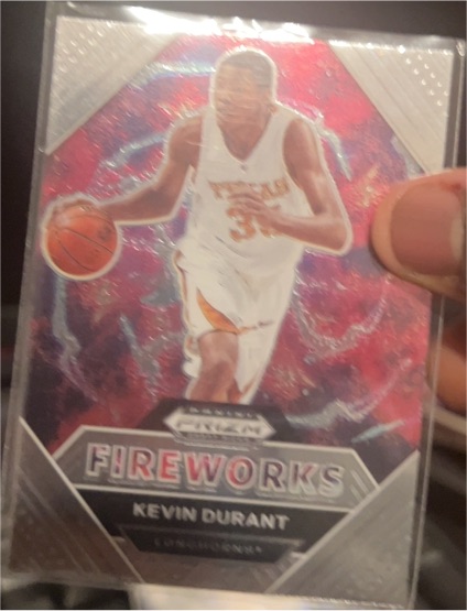 2021-22 Panini Prizm Draft Picks Fireworks #16 Kevin Durant — front