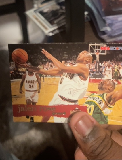 1995-96 NBA Hoops #43 Jalen Rose — front