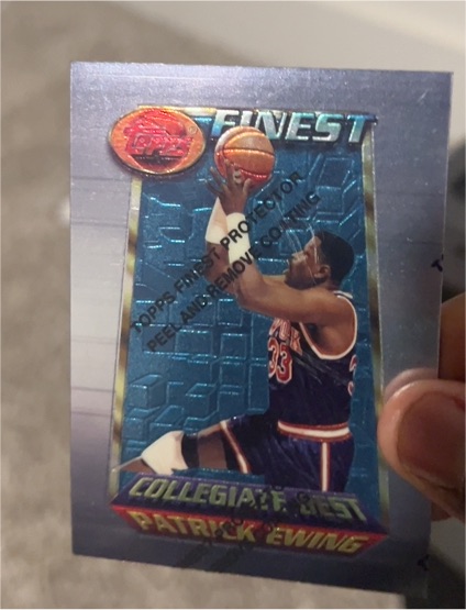 1994 Topps Finest #225 Patrick Ewing Collegiate Best — front