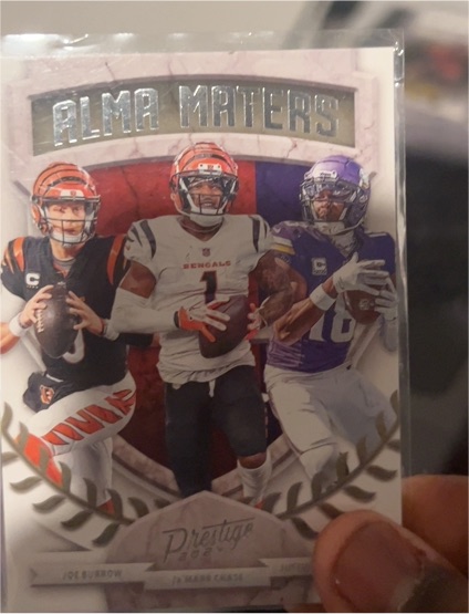 2024 Panini Prestige Alma Maters #23 Joe Burrow Justin Jefferson Ja'Marr Chase LSU — front
