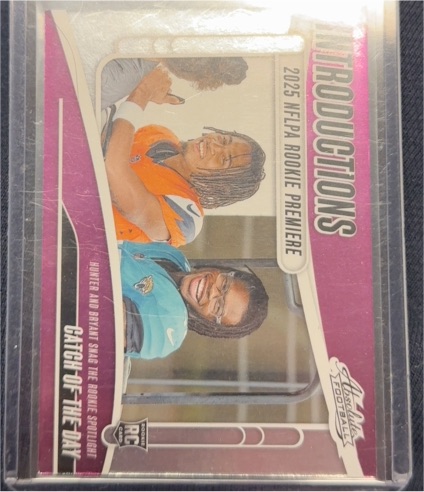 2025 Panini Absolute Introductions #I-THR Travis Hunter & Pat Bryant — front