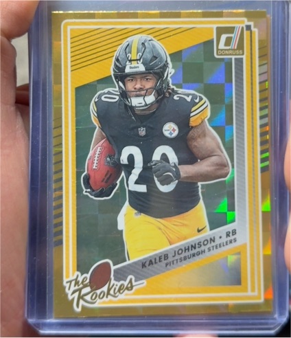 2025 Panini Donruss #20 Kaleb Johnson The Rookies Gold — front