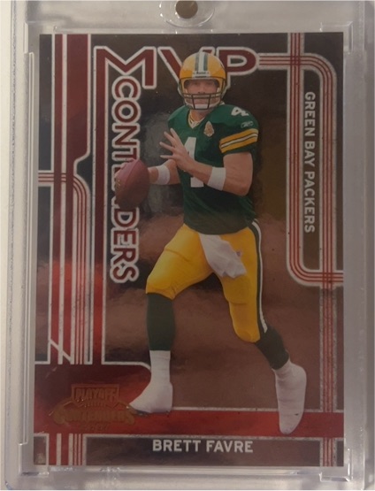 2007 Playoff Contenders MVP Contenders Gold #MVP-12 Brett Favre — front