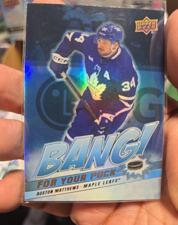2024-25 Upper Deck Series 2 Bang For Your Puck #BP-2 Auston Matthews — front