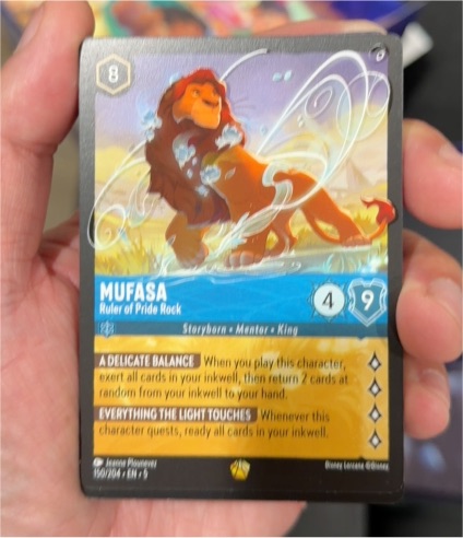 Disney Lorcana Shimmering Skies #150 Mufasa Ruler of Pride Rock — front
