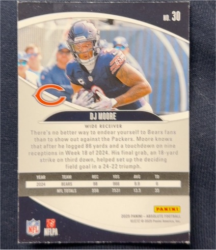 2024 Panini Absolute #30 DJ Moore — front