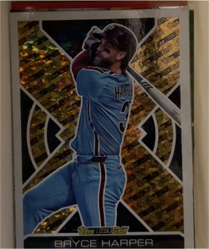 2025 Topps Update #BG-8 Bryce Harper Topps Black Gold — front