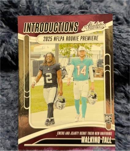 2025 Panini Absolute #I-QES Jeanty and Ewers Introductions Rookie Premiere Walking Tall — front