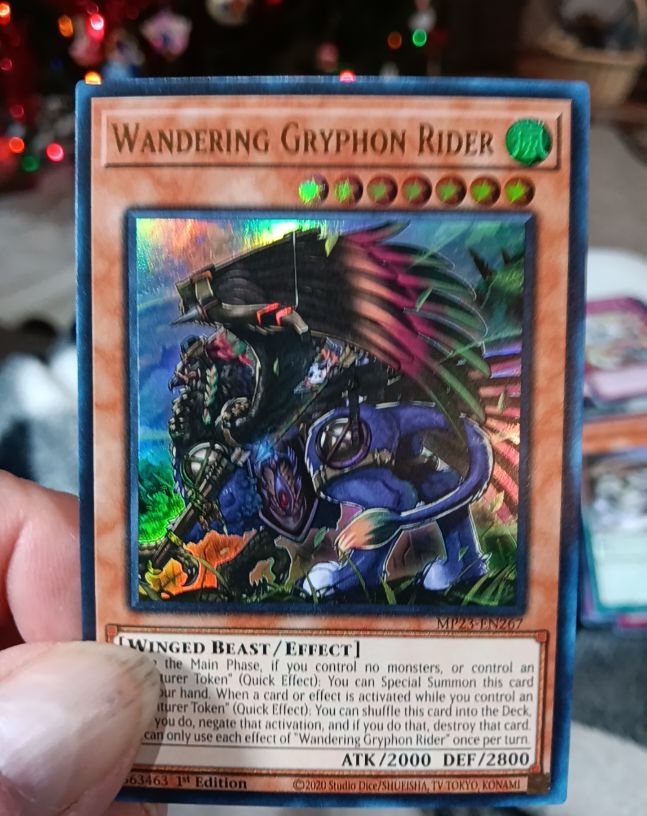 2020 Yu-Gi-Oh! MP23-EN267 Wandering Gryphon Rider — front