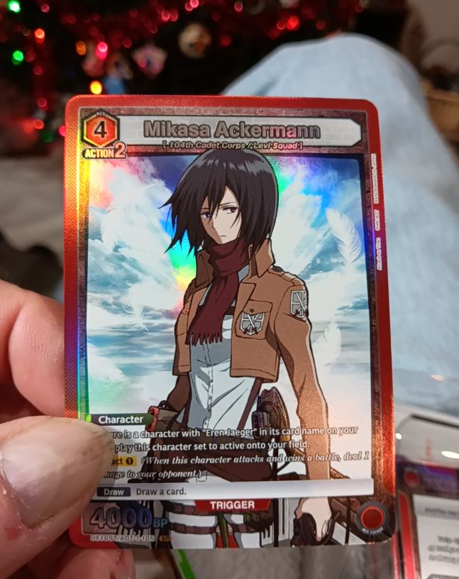 Union Arena Attack on Titan UE10BT/AOT-1-089 Mikasa Ackermann — front