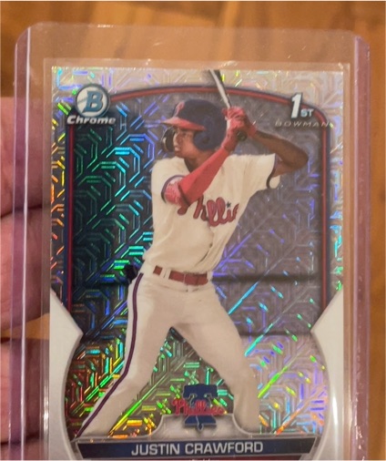 2023 Bowman Chrome Mega Box Mojo Refractor #BCP-3 Justin Crawford — front