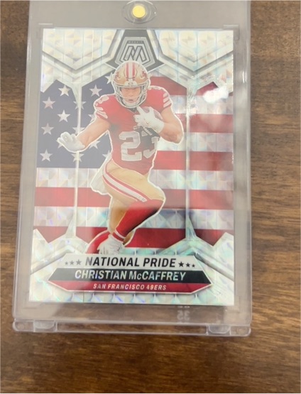 2024 Panini Mosaic #256 National Pride Christian McCaffrey — front