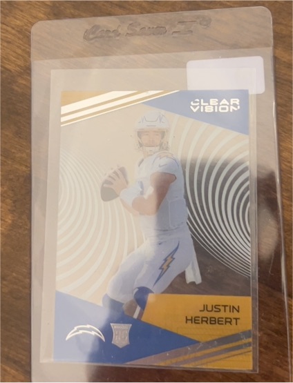 2020 Panini Chronicles Clear Vision #CV-3 Justin Herbert — front