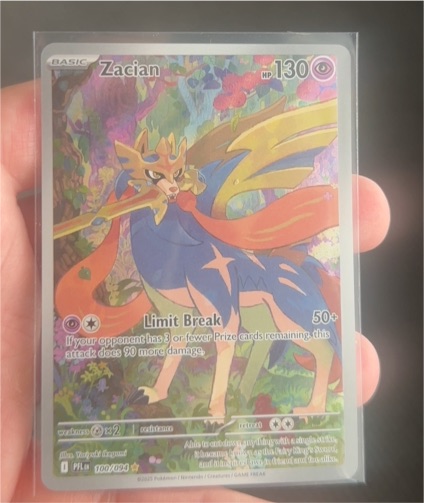 2025 Pokemon Zacian #100 Illustration Rare Phantasmal Flames — front