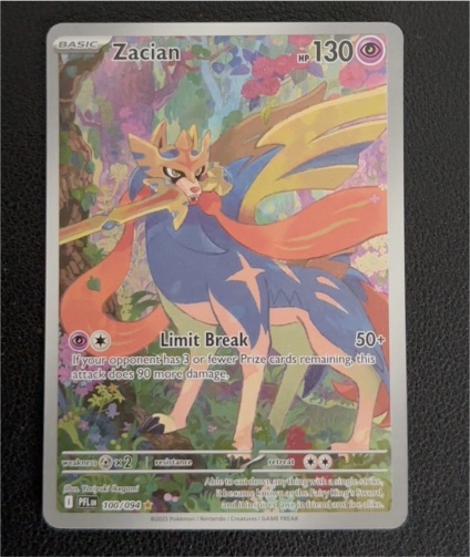 2025 Pokémon TCG Phantasmal Flames #100/094 Zacian Illustration Rare — front
