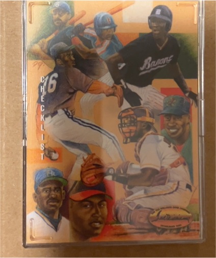 1994 Ted Williams #DG9 Checklist Dan Gardiner Collection — front