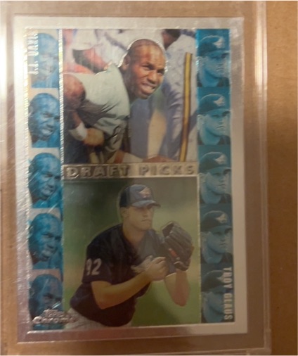 1998 Topps Chrome #492 Troy Glaus/J.J. Davis Draft Picks Rookie Card — front