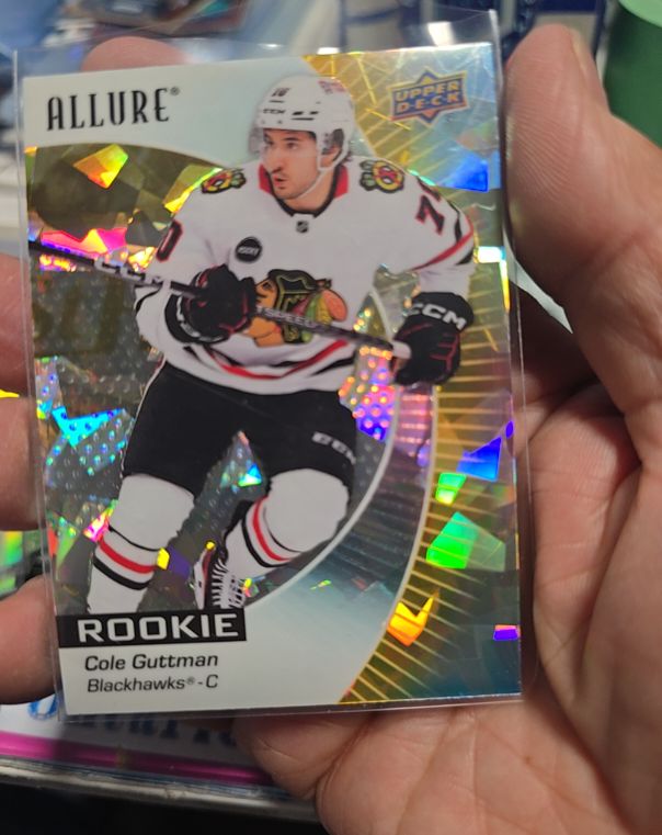 2023-24 Upper Deck Allure #107 Cole Guttman Rookie Yellow Taxi — front