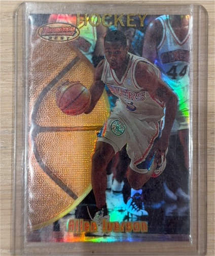 1997-98 Bowman's Best #BBP1 Allen Iverson Preview Refractor — front
