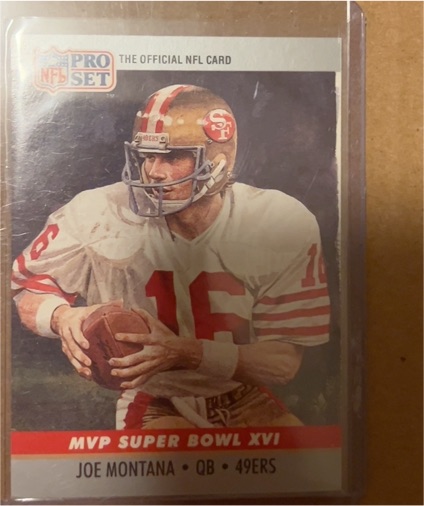 1990 Pro Set #16 Joe Montana Super Bowl MVP — front