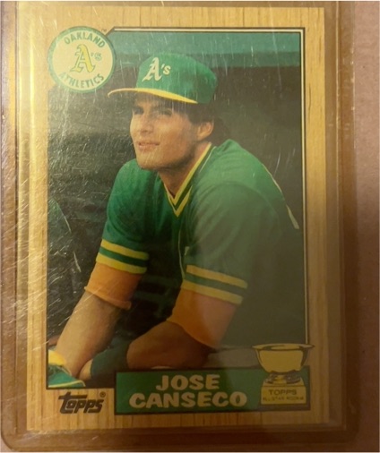 1987 Topps #620 Jose Canseco — front