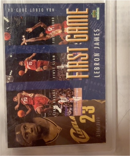 2003 Upper Deck #NNO LeBron James First Game Rookie Card — front