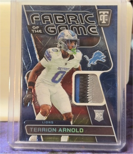 2024 Panini Totally Certified Fabric of the Game #FGR-TRR Terrion Arnold — front