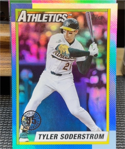 2025 Topps Update #U90-2 Tyler Soderstrom 1990 Topps Baseball 35th Anniversary — front