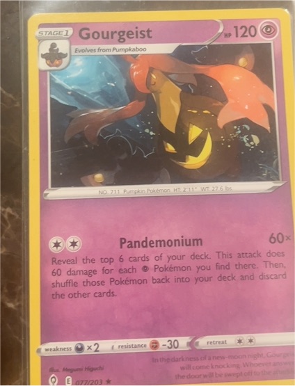 2021 Pokémon SWSH07: Evolving Skies #077 Gourgeist — front
