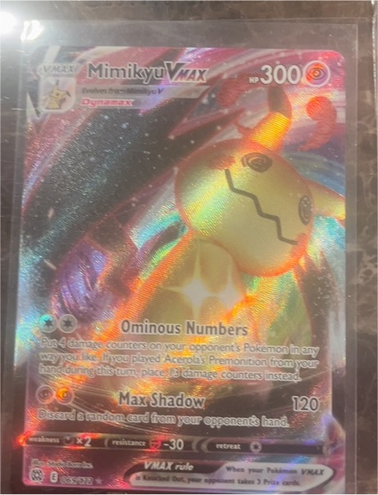 2022 Pokemon Sword & Shield Brilliant Stars #69 Mimikyu VMAX — front