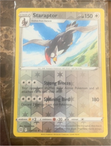2022 Pokémon TCG Brilliant Stars #119 Staraptor — front