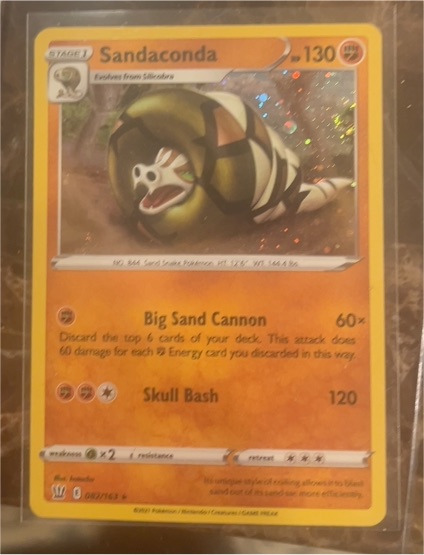 2021 Pokemon TCG Battle Styles #082 Sandaconda — front