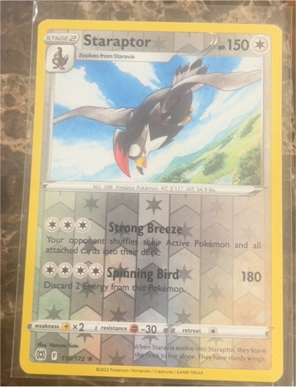 2022 Pokémon Brilliant Stars #119 Staraptor — front